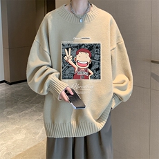 半高领毛衣男大码胖子针织衫毛线衣M18392-P45加绒款-P65，男装针织衫/毛衣，电商A040