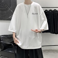 Q11098-P30春夏季七分袖t恤男大码五分袖男短袖中袖大皂风，男装T恤，电商A040