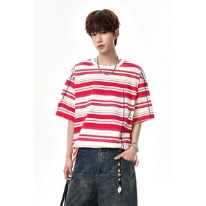 2026夏季新款条纹哈苏线打底短袖T恤男DT6259-特P35建议零售价88图片