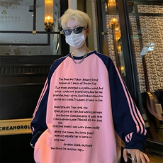 抖音得物供货提供视频秋冬重磅美式宽松织带圆领卫衣0707，男装卫衣，电商A486