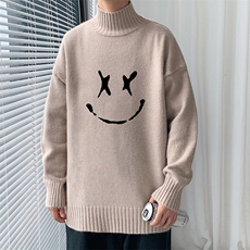 M18190-P45加绒款-P65半高领毛衣男士大码针织衫男毛线衣男，男装针织衫/毛衣，电商A040