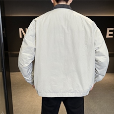 新标牛仔拼接假两件简约羽绒服轻奢老钱风数据款现货Y5526-P210，男装羽绒服，电商A237
