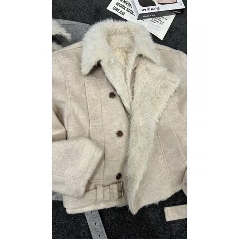 原版1:1毛领棉服宽松潮牌高街加绒情侣美式外套网B142-P130，男装棉衣，星座910-1