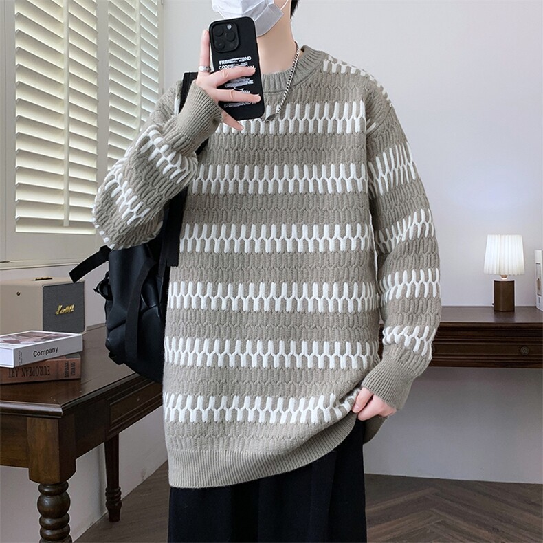 【新品】2025秋冬男士时尚休闲百搭针织毛衣潮流-M5086-P50,男装针织衫/毛衣,星座1105-1