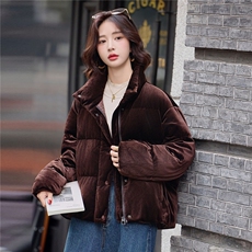 立领短款面包服羽绒服女2025冬季新款小个子加厚保暖巨好看外套，女装羽绒服，靓衣阁