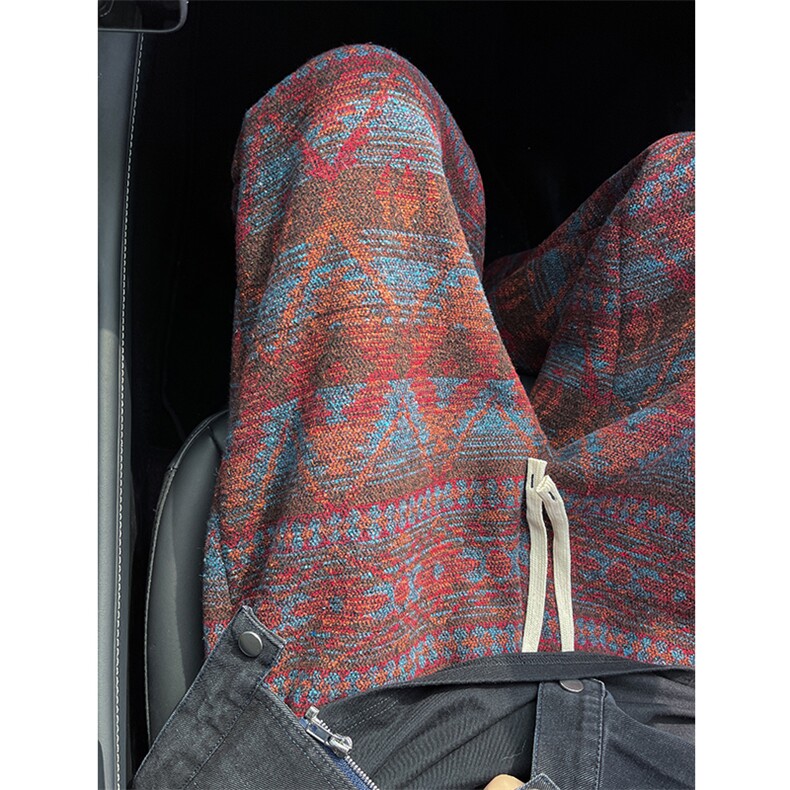 8XL-M羊羔绒裤子男冬季加绒加厚民族风重磅针织棉裤大码KZ023P78,男装棉裤,电商B312