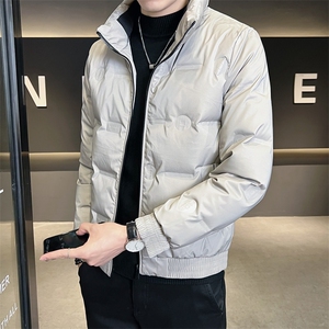 2022男士连帽加厚保暖羽绒服中年冬季新款时尚休闲爸爸装外套图片