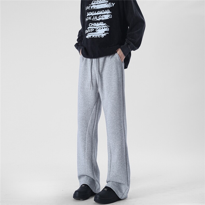 A429-YK325-特批40秋冬重磅显瘦美式弯刀休闲百搭宽松卫裤,男装休闲裤,电商A429