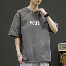 大量备货2023男夏季宽松休闲百搭T恤T6883小码P22大码P25，男装T恤，星座914