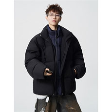 仿牛仔拼接假两件棉衣保暖设计感立领棉服A170-M912-P135控188，男装棉衣，电商A170
