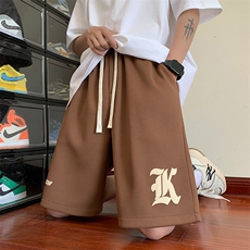 抖音直播品质主推港风五分裤男短裤X416b-1-DK386-P45限58，男装牛仔裤，星座416B-1
