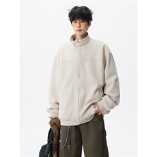 复古麂皮绒立领外套男女潮牌大码春秋飞行夹克美式外套JK5210/P80，男装夹克，电商B238