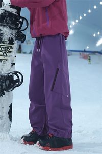 冬季情侣防风防水防污溅加厚银狐束脚滑雪裤HK5167J加绒-P75控118图片
