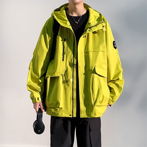 春秋户外冲锋衣男女同款防风防水连帽工装外套登山服夹克2481-P75图片