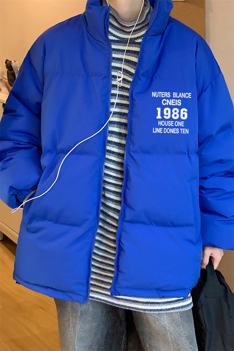 港风秋冬新款保暖立领宽松棉服外套男MY62042P95控118,男装棉衣,电商A268A