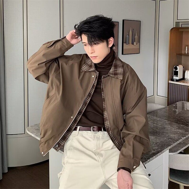 日系夹克百搭慵懒原宿简约流行文艺气质时尚潮流新款JKM6101-P83，男装夹克，星座208-5