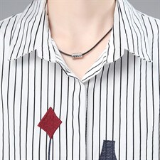 刺绣竖条纹衬衫女长袖2025春装韩版百搭设计感小众港风打底衬衣潮，女装衬衫，小林双子
