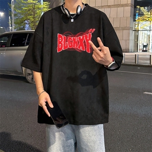 量大优 供视频 重磅麂皮绒短袖t恤男 JT527-特p19图片