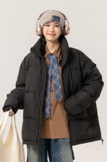 新标白鸭绒简约休闲立领外套纯色潮流加厚羽绒服ESY0215-P150，男装羽绒服，电商B306