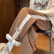 秋季休闲裤男宽松束脚裤拼色卫裤K7721-P50加绒P60控68加绒控78，男装休闲裤，星座209-2