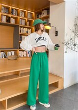 初夏新款纯色多彩阔腿卫裤，女装休闲裤，Dalnim