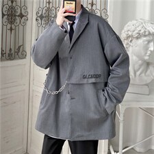 潮牌春秋款原宿风个性情侣小西装外套男韩版潮流上衣W1156-P52，男装夹克，星座512-4