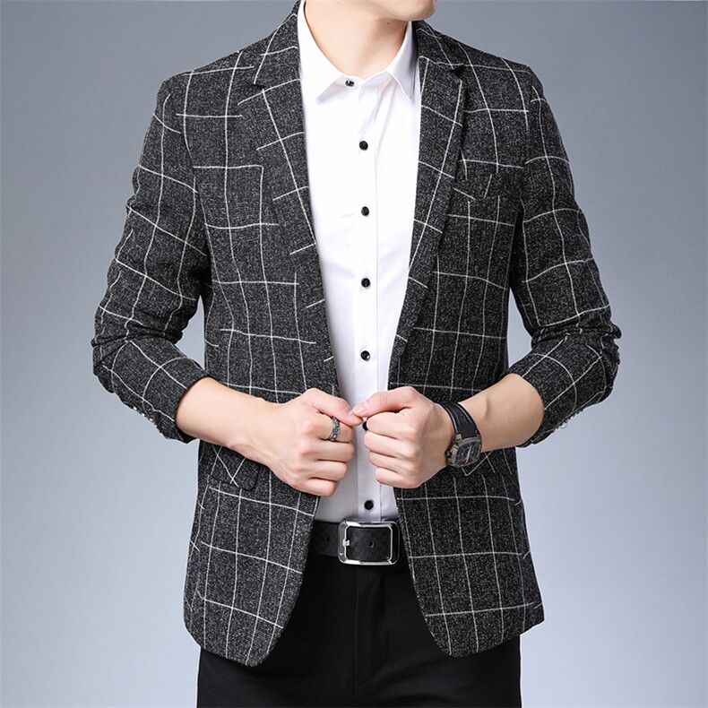 NJA2032钱塘2020-2春秋新建百搭时尚休闲中青年男士西服外套P75图片