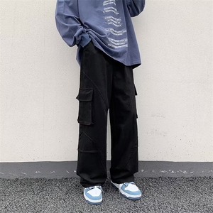 男春季新款港风休闲裤纯棉斜纹工装裤K521P38图片