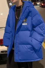 港风冬季新款连帽羽绒服男潮宽松印花圆标新YR6131P225控298，男装羽绒服，电商A268A