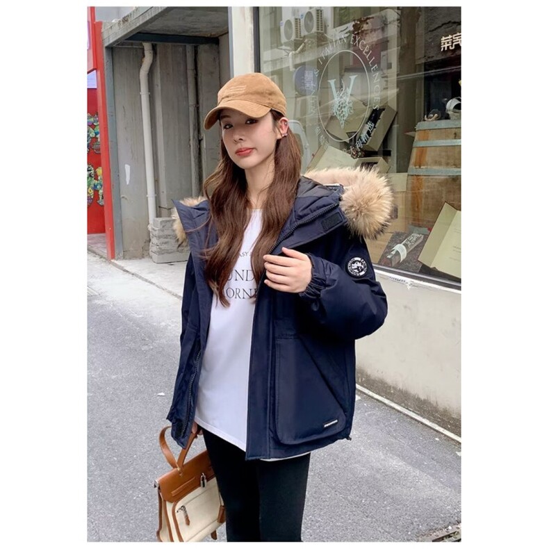 冬季棉服女款短款2025年新款派克服宽松连帽修身加厚工装外套,男装棉衣,星座506A