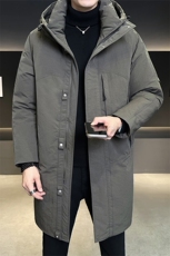 鹅绒标50店主风男士中长款连帽鹅绒羽绒服保暖外套8629-P325，男装羽绒服，电商B328