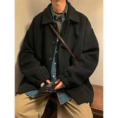 N2070/P75加棉P85冬季毛呢夹克男女中性风宽松大码呢子外套夹克，男装夹克，电商A141