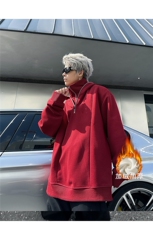 2024秋冬款欧美潮牌卫衣男潮高级感连帽美式高街常规P78加绒P88，男装卫衣，电商B319