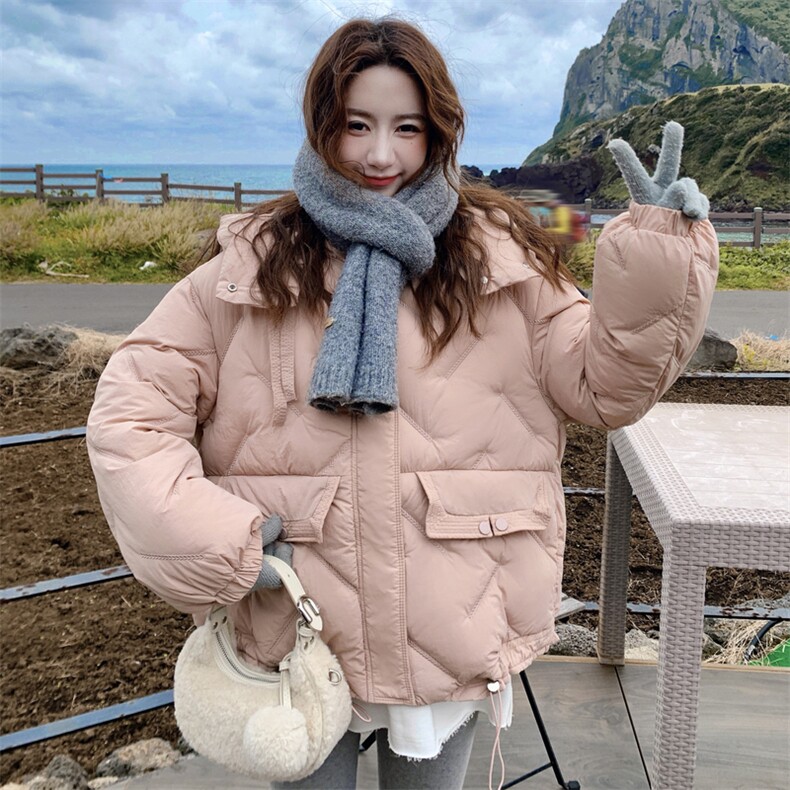 现货粉色连帽短款棉衣浙宝217-1119-155-238,女装棉衣/棉服,浙宝217