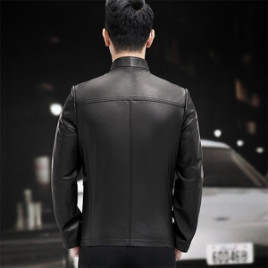 WL2023秋冬新款男士山羊皮夹克韩版修身皮衣机车外套P780图片