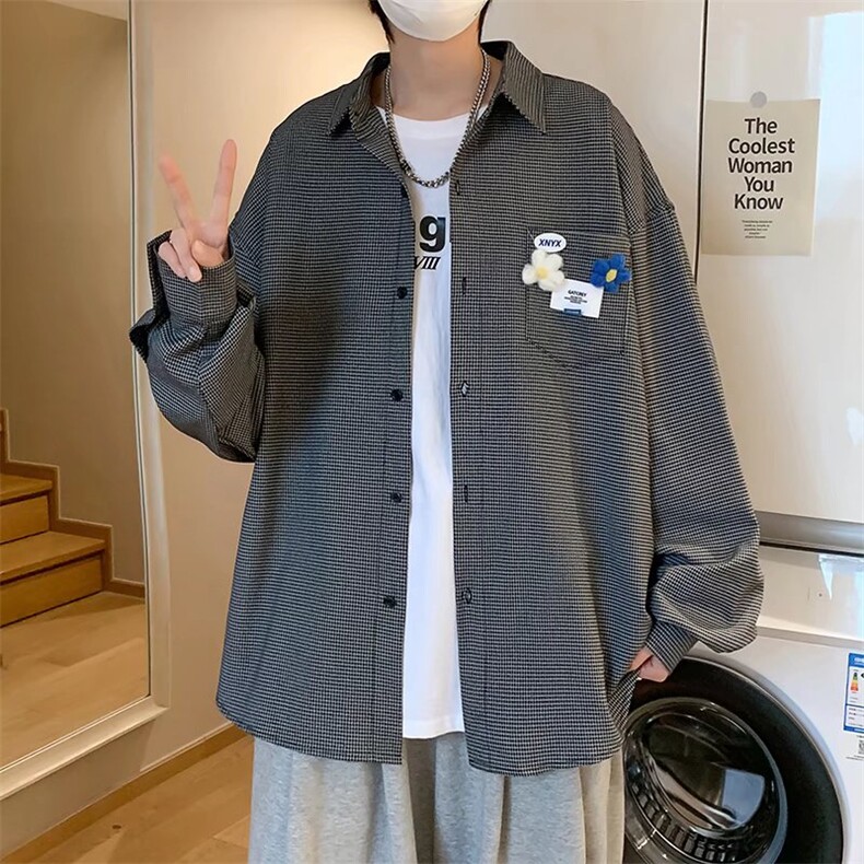 长袖衬衫春款男港风潮流CY901P40图片