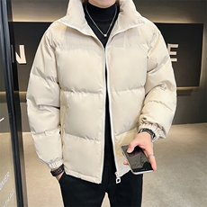 冬季立领男士棉服加厚潮纯色绵衣男士棉袄情侣款A266-P03-P50，男装棉衣，电商A266