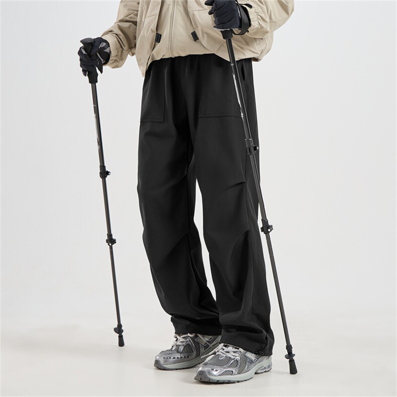 K65085春秋新款黑色户外冲锋裤运动登山裤男P55,男装休闲裤,星座1615-1