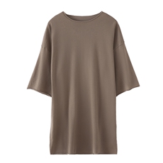 秋季新款羊毛短袖宽松廓形长款时尚百搭，女装羊毛衫，庆大羊绒