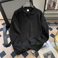 oversize300斤翻领卫衣男加肥加大上衣polo衫春秋大码肌理感宽松，男装卫衣，星座506A