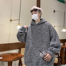 DW102-P55小香风新款2024男士潮牌百搭连帽慵懒男士卫衣外套男装，男装卫衣，星座603-2