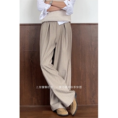 现货老钱风山本垂感条纹西裤610A-1-LY391-P43，男装西裤，星座610A-1