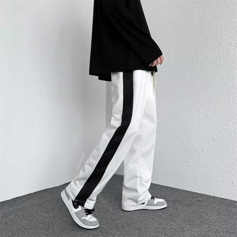 夏季新款直筒卫裤男高街ins潮牌垂感阔腿运动休闲裤宽松K963-P30,男装休闲裤,星座1008