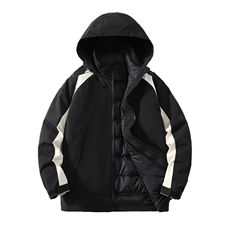 冬上新三合一冲锋衣潮加绒宽松羽绒服外套男女8352-P210控价299，男装羽绒服，电商A441-1