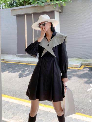 秋装两件套连衣裙，女装连衣裙，变格