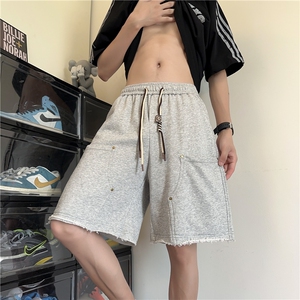 夏季薄款灰色百搭五分裤大码短裤男D2524*P35控58图片