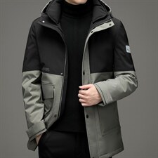 新款2023冬羽绒服男装保暖灰鸭绒外套中年爸爸装YYYR219999-P305图片