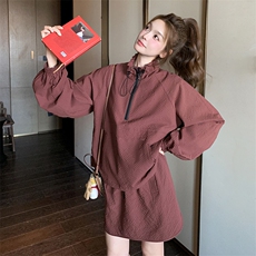 2025年春季新款安可拉红两件套203P170K248，女装套装/套裙，帛锦泉