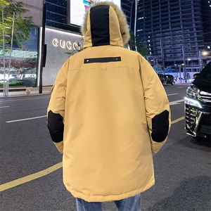 港风2026新品冬季宽松棉服派克服毛领冬装加厚外套D010-P145图片