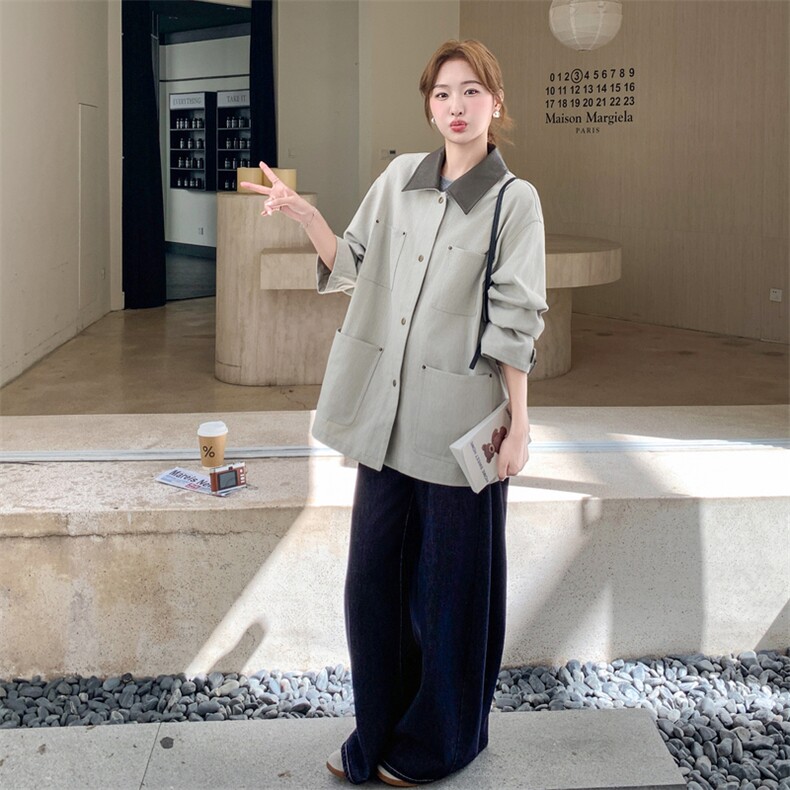 【主推款~现货！！！】纯棉高级感风衣外套中长款~,女装风衣,1D103